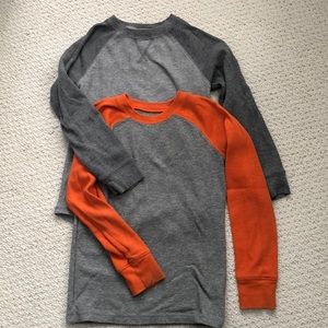 2 thermal long sleeve t shirts. Size 6-7